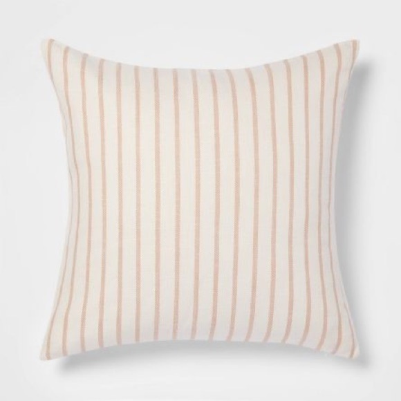 Oversized Cotton Striped Square Throw Pillow - Threshold NWT - Picture 1 of 5